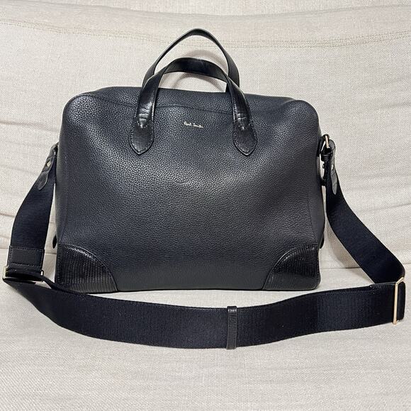 Paul Smith Leather Briefcase Business Office Messenger Laptop Bag - Picture 1 of 12